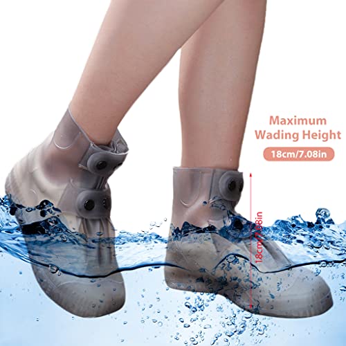 PALAY® Silicone Shoe Covers for Kids Men Women with Double-Breasted Anti-Slip and Waterproof Cover TPE Sole Wear-resistant Reusable for Rainy Season Size 5.5-7.5 3 PCS PALAY® Silicone Shoe Covers for Kids Men Women with Double-Breasted Anti-Slip and Waterproof Cover TPE Sole Wear-resistant Reusable for Rainy Season Size 5.5-7.5 3 PCS